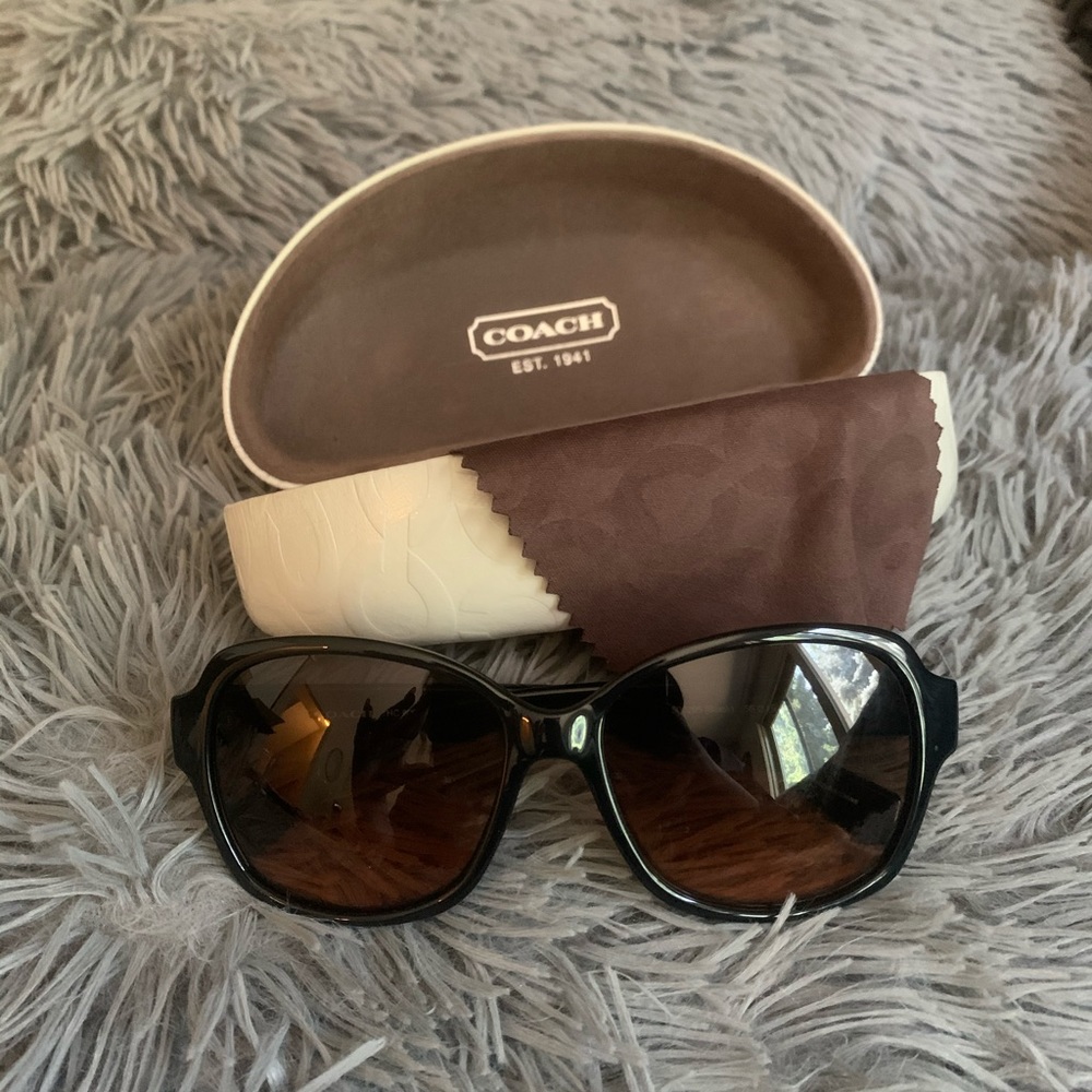 All black authentic coach sunglasses